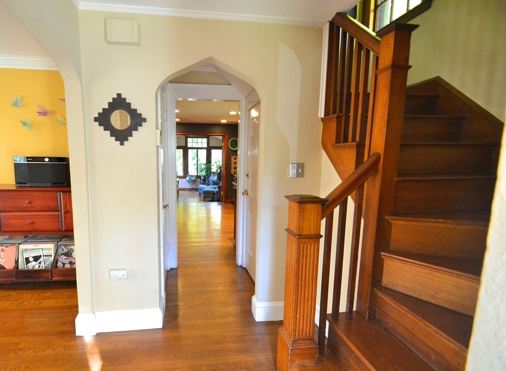 53 Arapahoe Road Newton, MA 02465 - Photo 2 of 25 a view of a hallway view with staircase