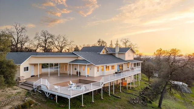 a view of an ocean and a mountain
