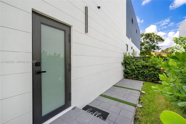 a door view with a outdoor space
