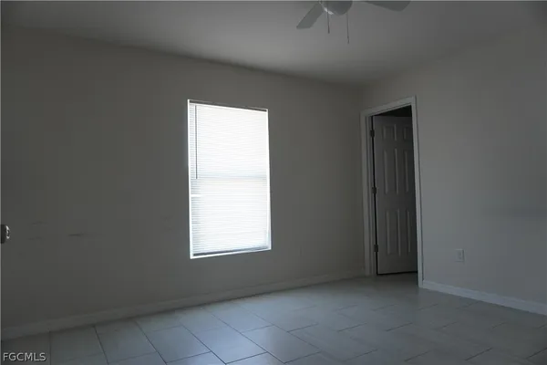an empty room with a window