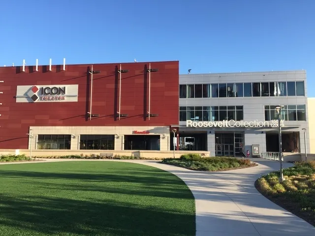 a front view of a building