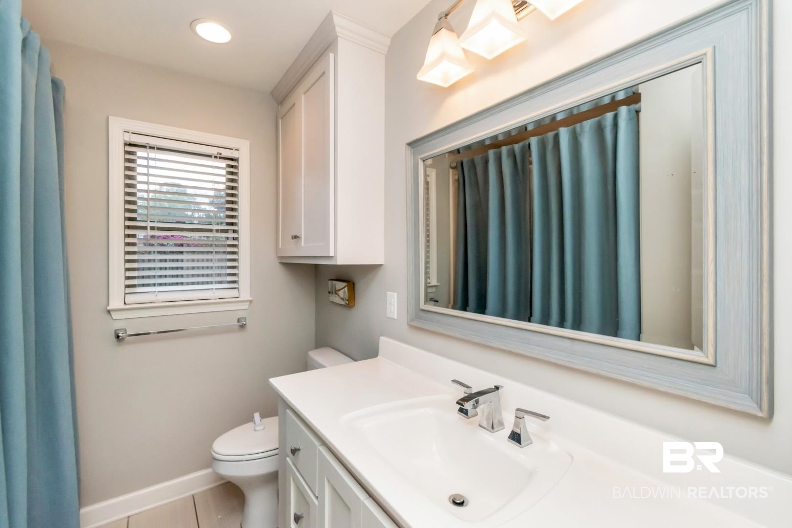 154 Fenwick Road Mobile, AL 36608 - Photo 27 of 48 Full bath featuring vanity, recessed lighting, and a shower with curtain