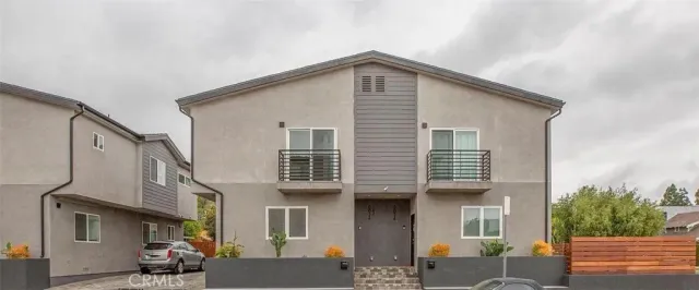 a view of a house with a balcony