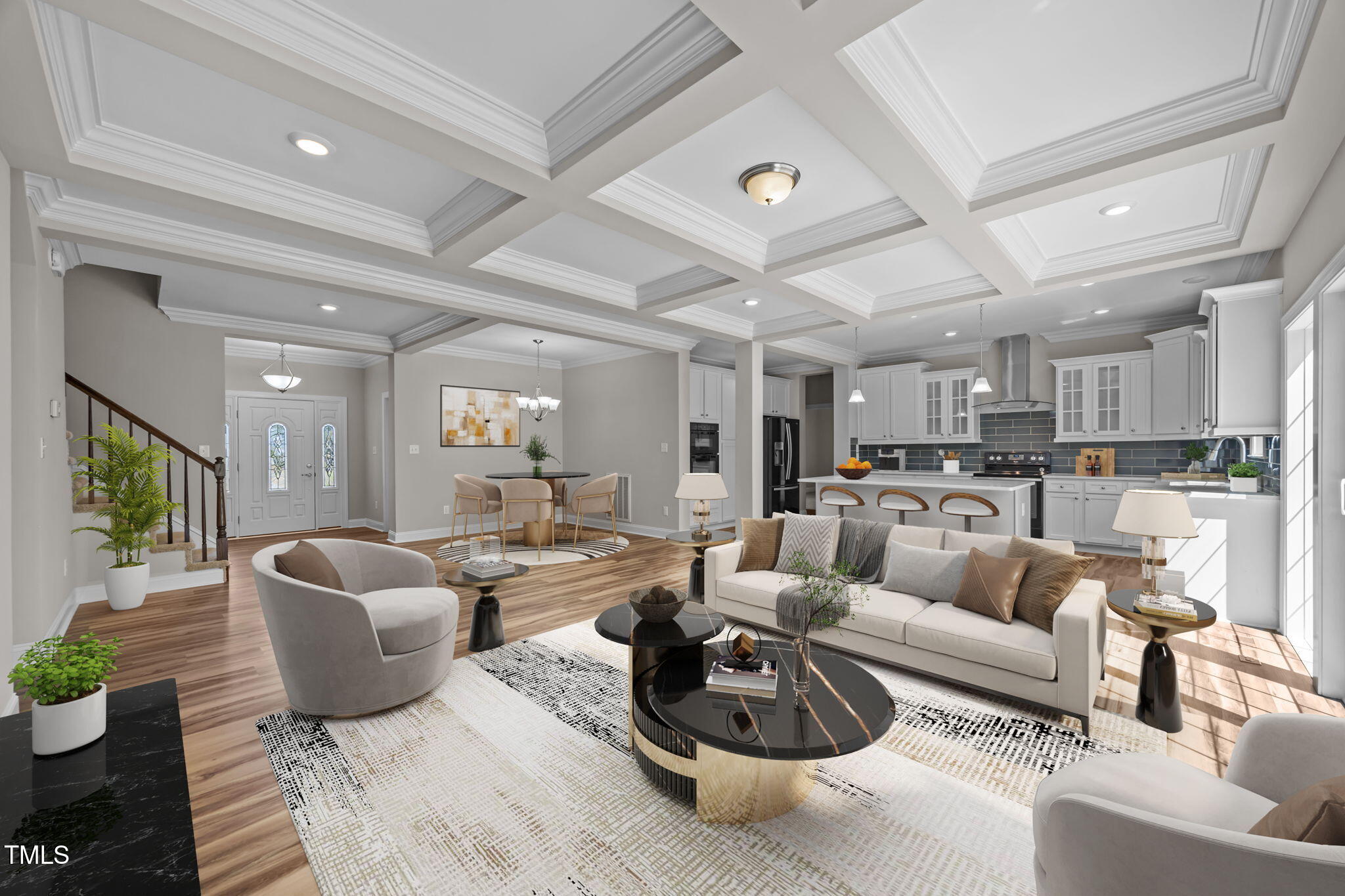 6117 David Moore Road Burlington, NC 27217 - Photo 18 of 51 a living room with furniture kitchen view and a large window