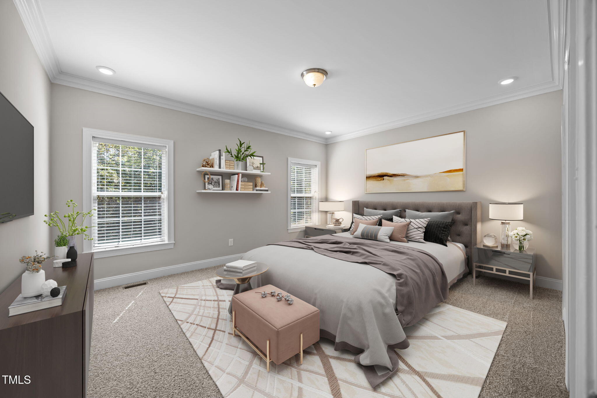 6117 David Moore Road Burlington, NC 27217 - Photo 25 of 51 a bedroom with a bed and wooden floor