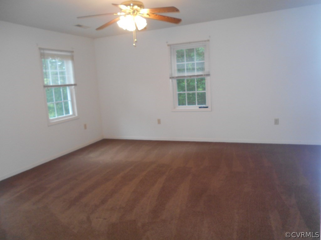 1925 Hill Cross Road Charlotte Court House, VA 23923 - Photo 24 of 50 an empty room with windows and chandelier fan