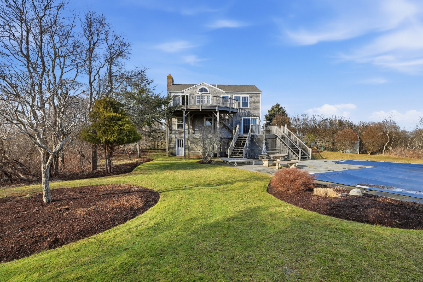 31 Flintlock Road Nantucket, MA 02554 - Photo 19 of 23 a view of a house with basketball court