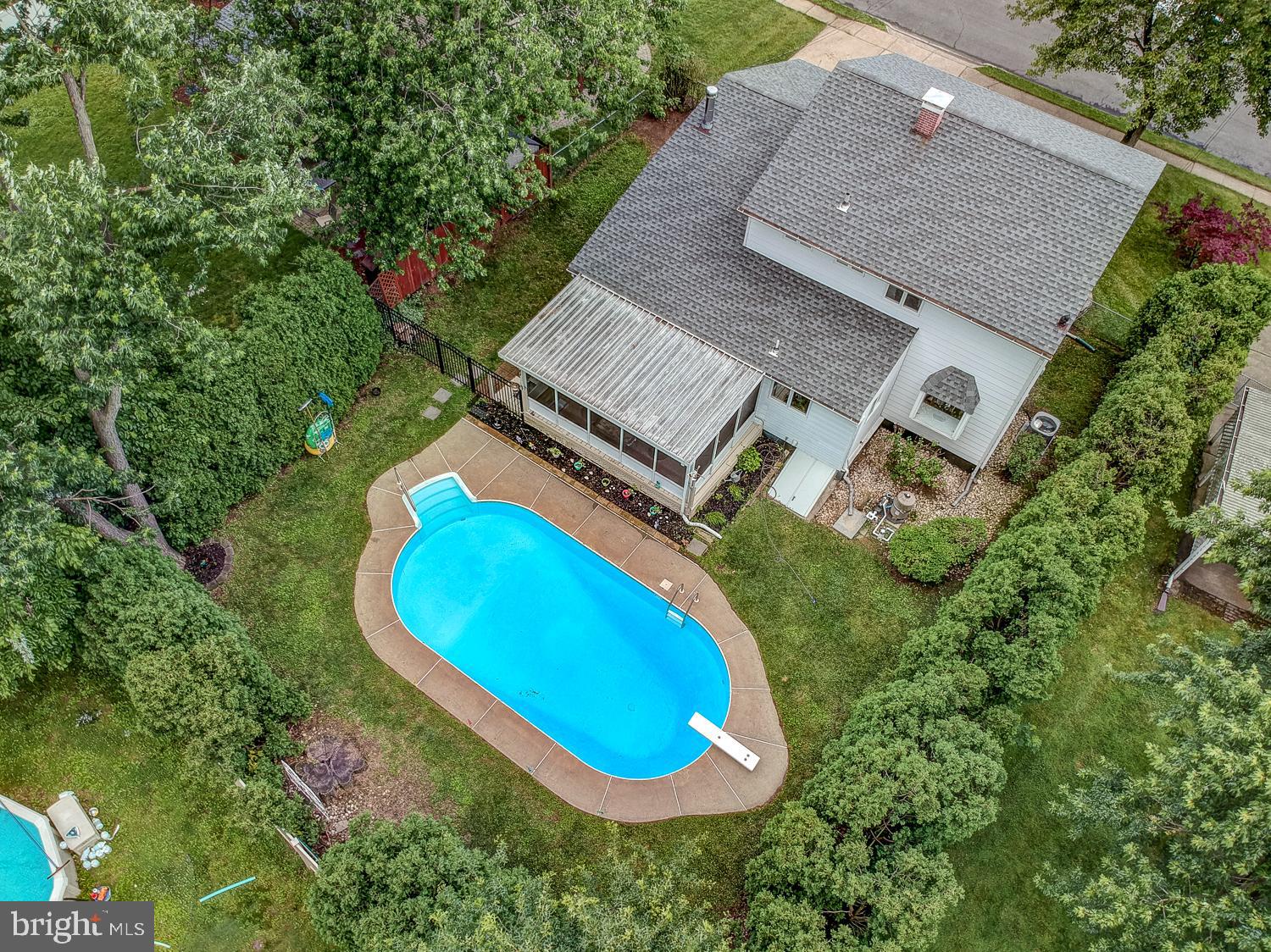 9 Evergreen Lane Hamilton, NJ 08690 - Photo 40 of 44 Aerial Of Back Yard and Pool