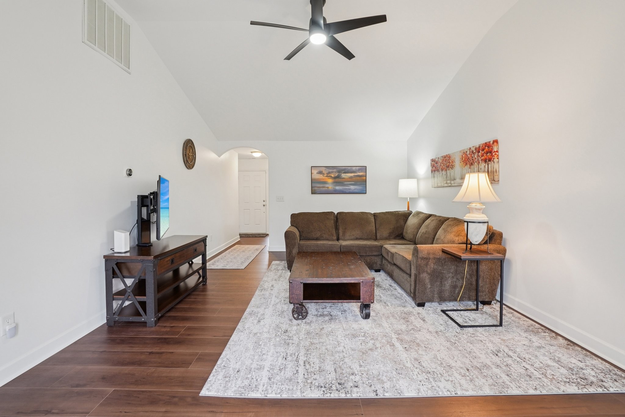 206 Hickory Pointe Dickson, TN 37055 - Photo 6 of 28 a living room with furniture and a wooden floor
