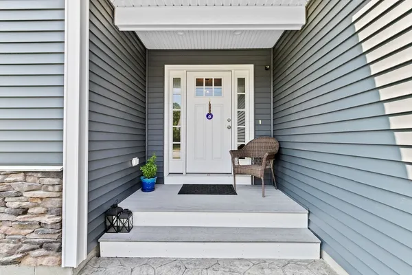 a view of porch with seating space