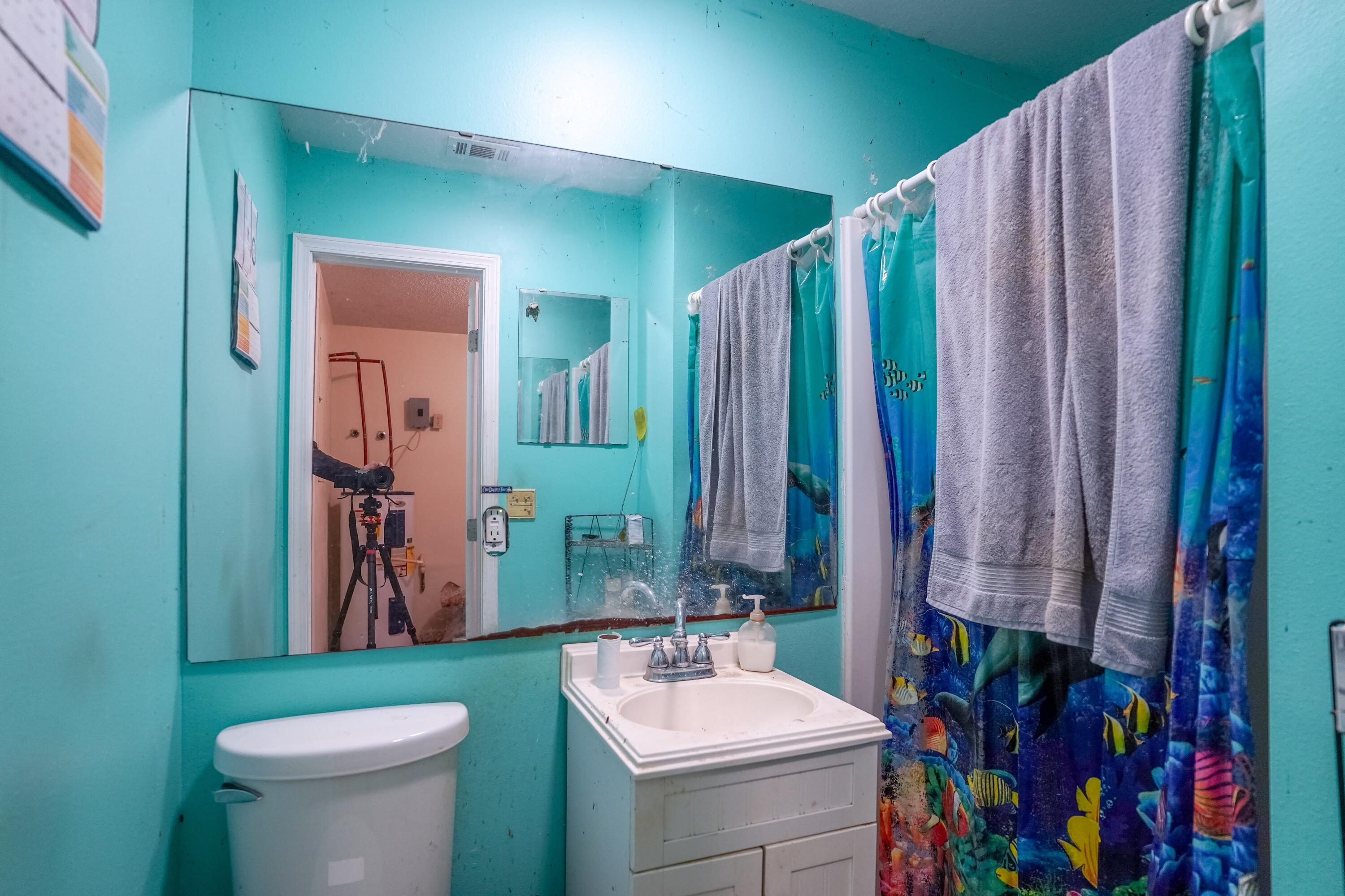 4444 Sundance Way Holt, FL 32564 - Photo 31 of 39 a bathroom with a sink vanity mirror and toilet