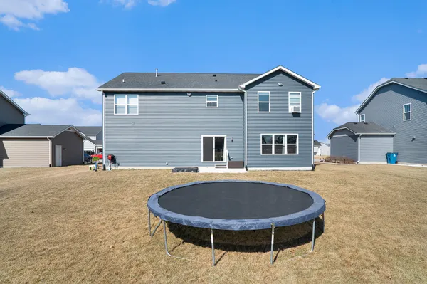 a front view of a house with entertaining space