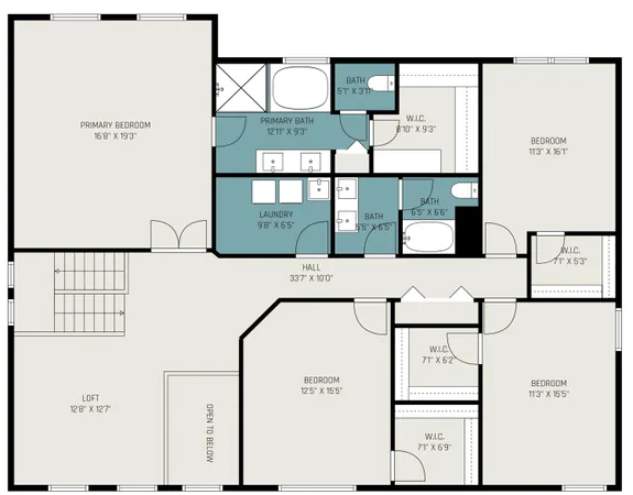 a view of a lake with a city view