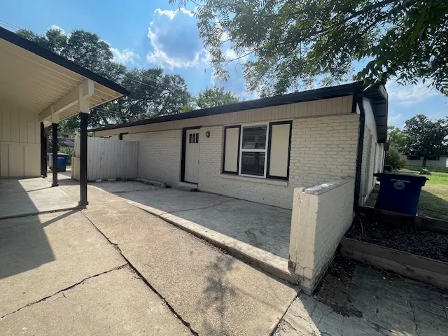 a backyard of a house