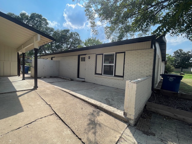 a backyard of a house