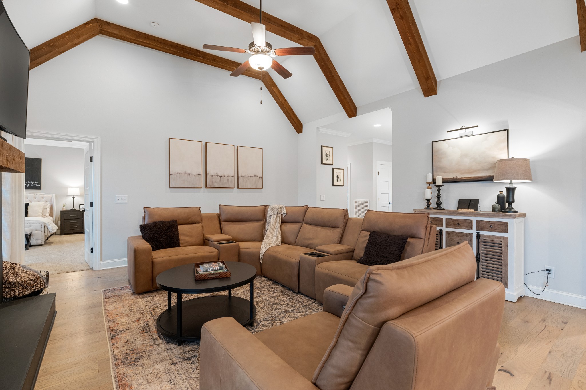 111 Flat Woods Road Lebanon, TN 37090 - Photo 11 of 60 a living room with furniture and a ceiling fan