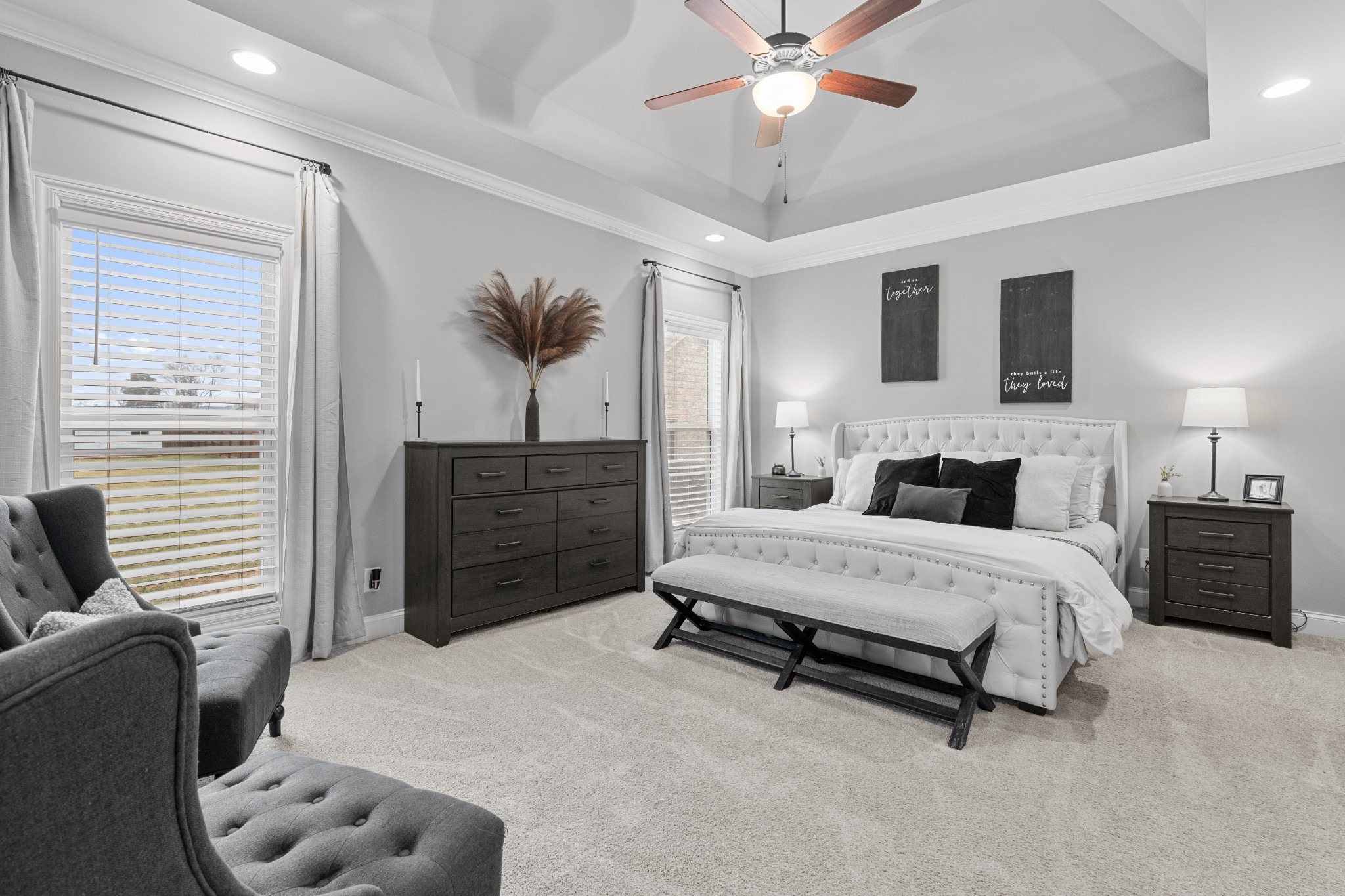 111 Flat Woods Road Lebanon, TN 37090 - Photo 27 of 60 a spacious bedroom with a bed a couch and dresser