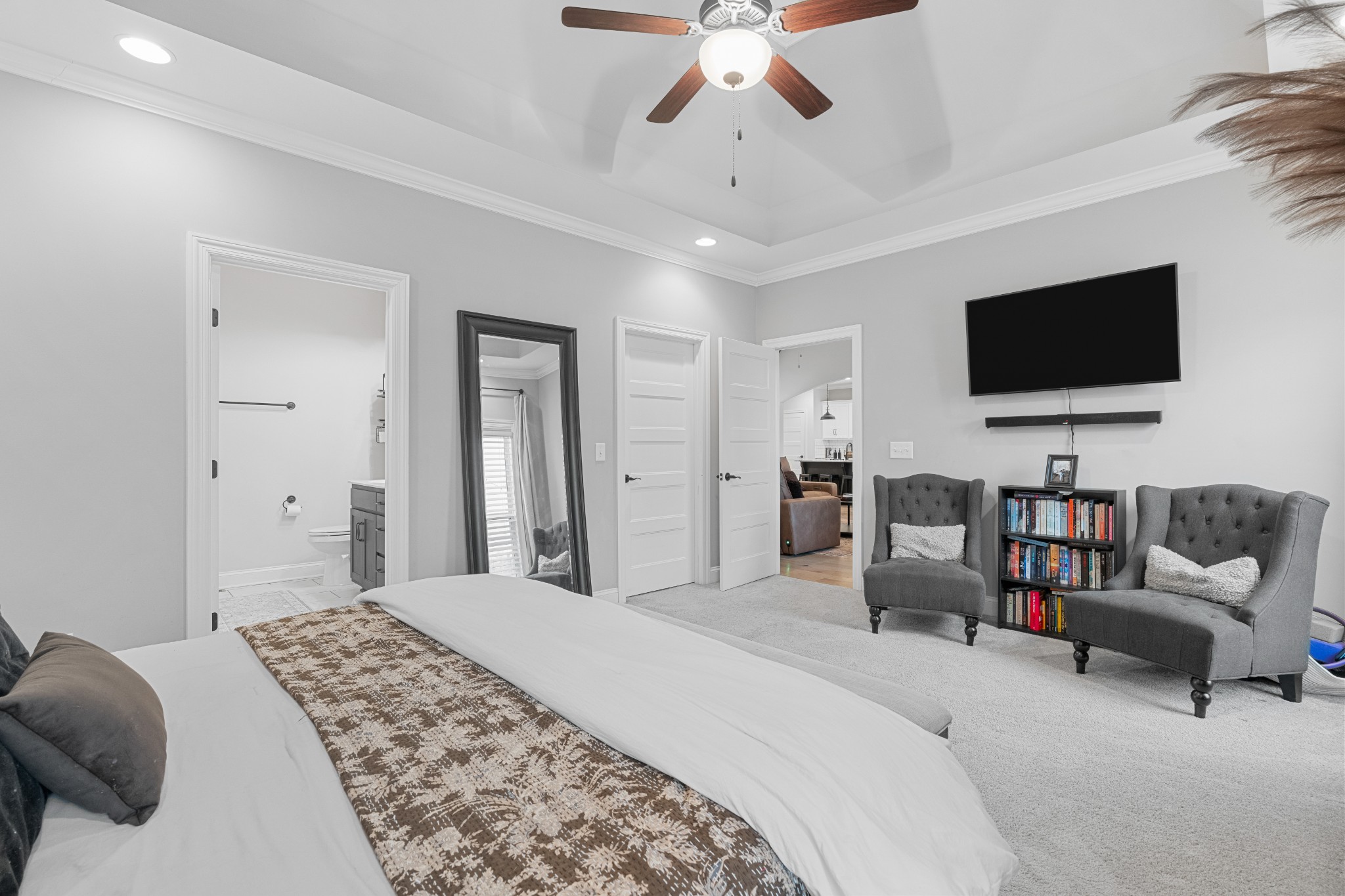 111 Flat Woods Road Lebanon, TN 37090 - Photo 30 of 60 a bedroom with bed and a flat screen tv