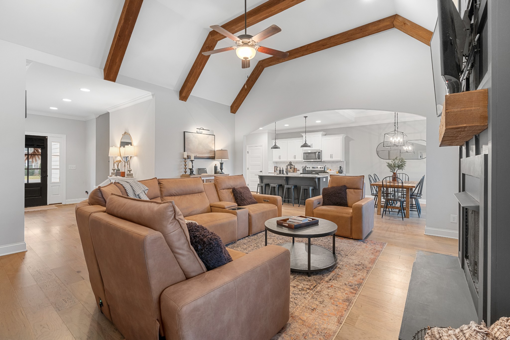 111 Flat Woods Road Lebanon, TN 37090 - Photo 10 of 60 a living room with furniture and a chandelier