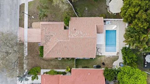 aerial view of a house