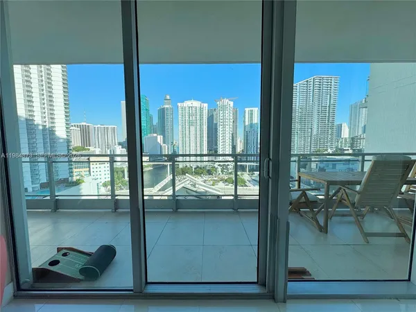 a view of balcony with chair