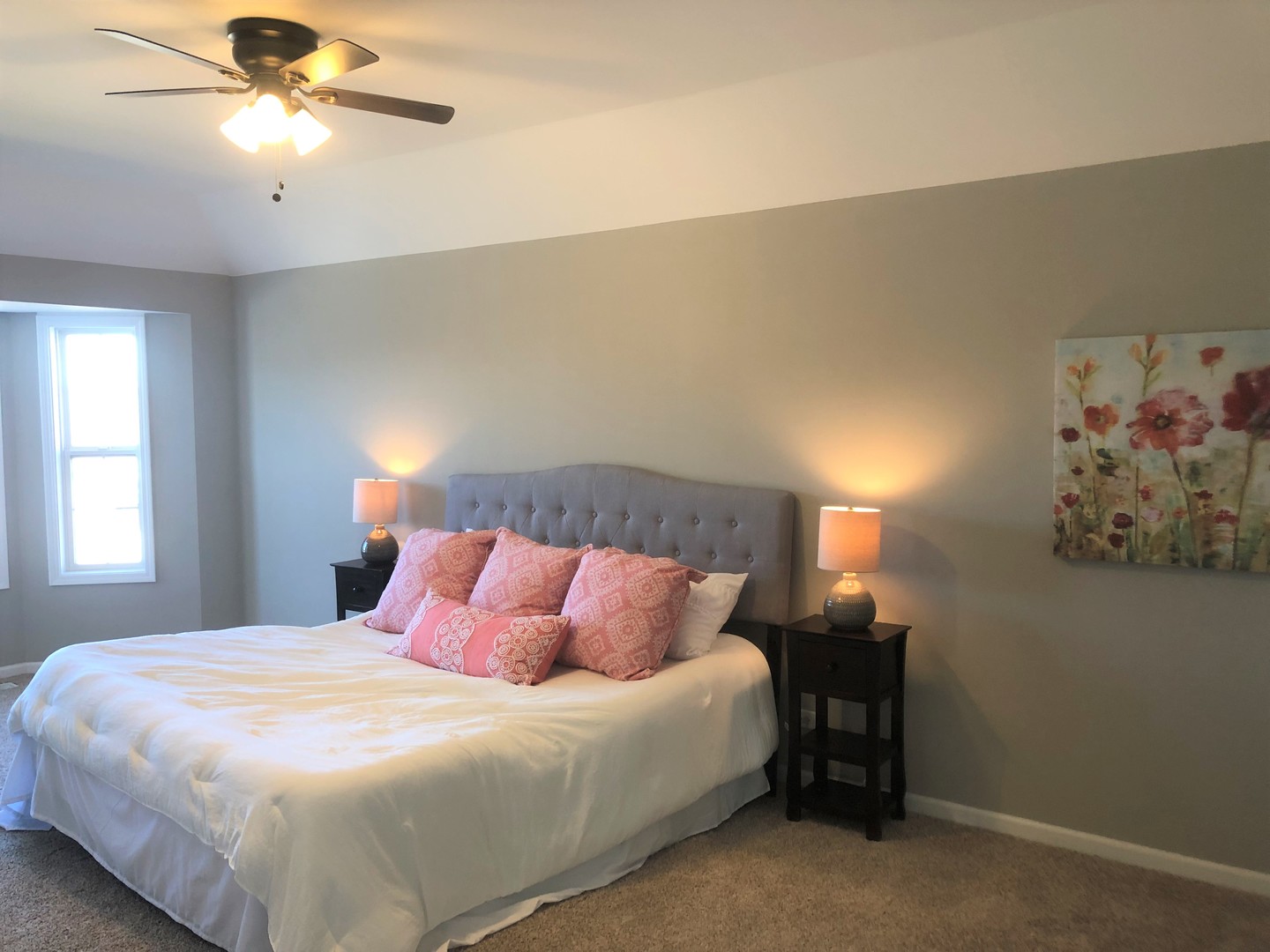 13315 Blakely Drive Plainfield, IL 60585 - Photo 9 of 20 a bedroom with a bed and a ceiling fan