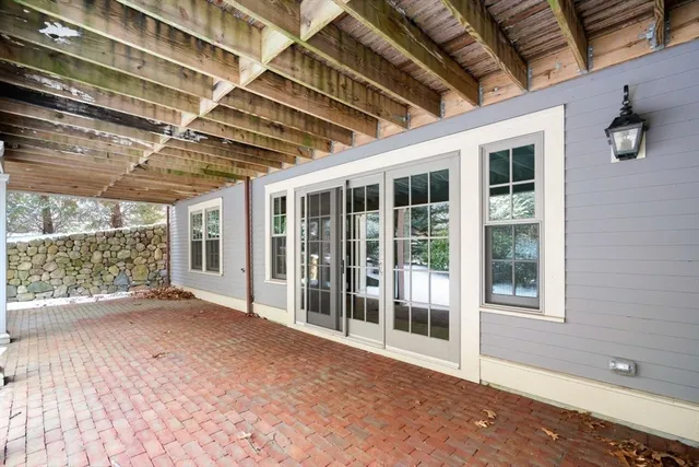 a view of an empty room with a balcony