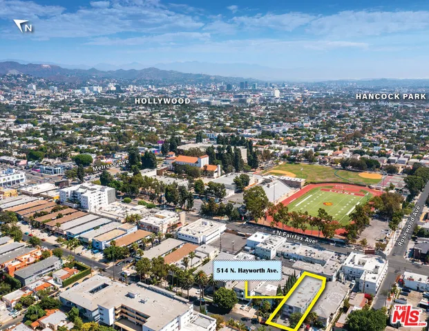 an aerial view of a city