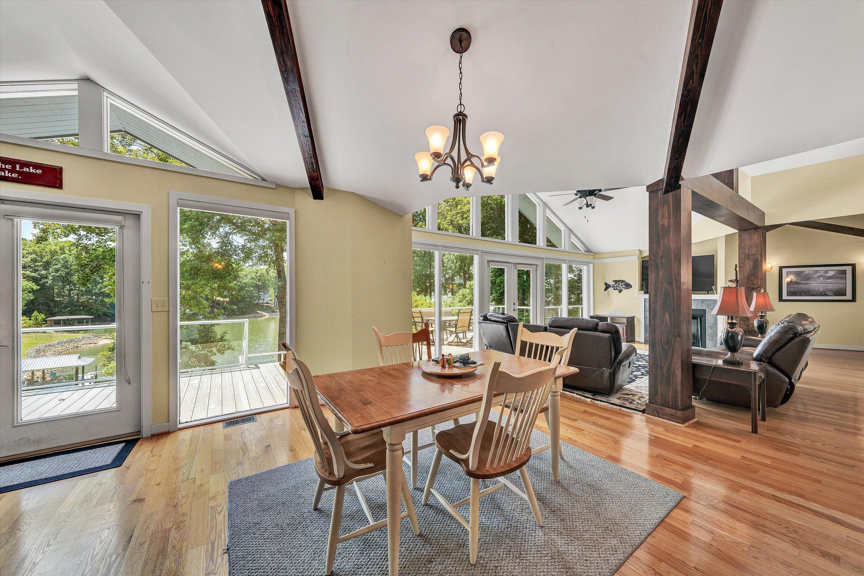 207 Winding Way Union Hall, VA 24176 - Photo 12 of 60 a view of a dining room with furniture window and outside view