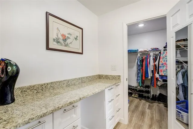 a view of a walk in closet