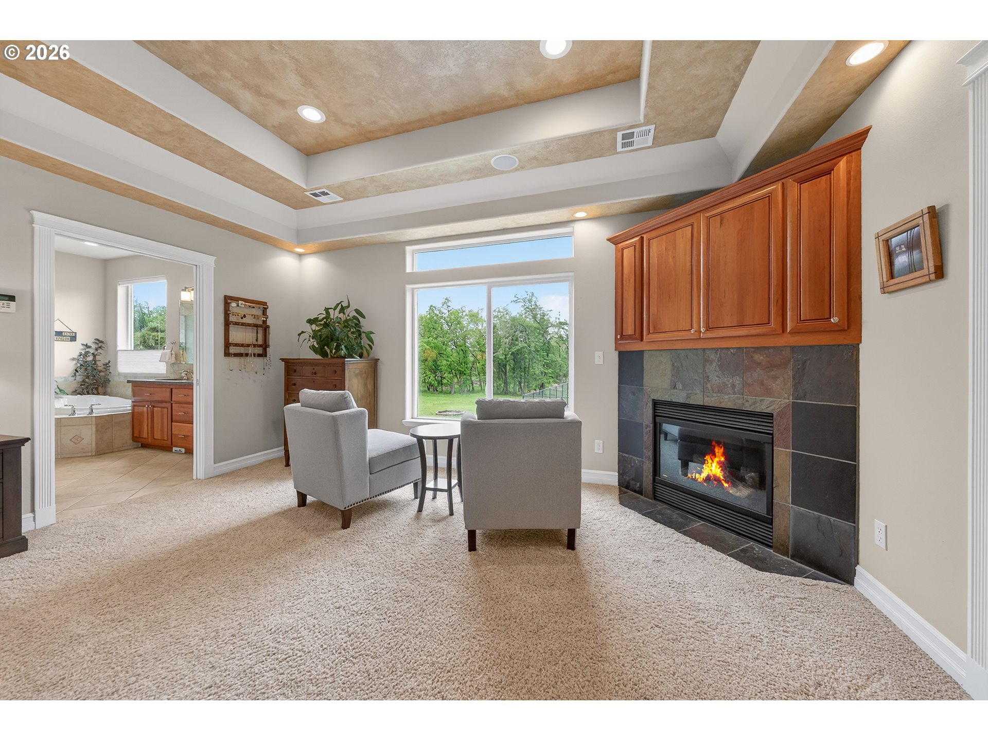 2700 Melrose Road Roseburg, OR 97471 - Photo 14 of 48 a living room with furniture and a fireplace