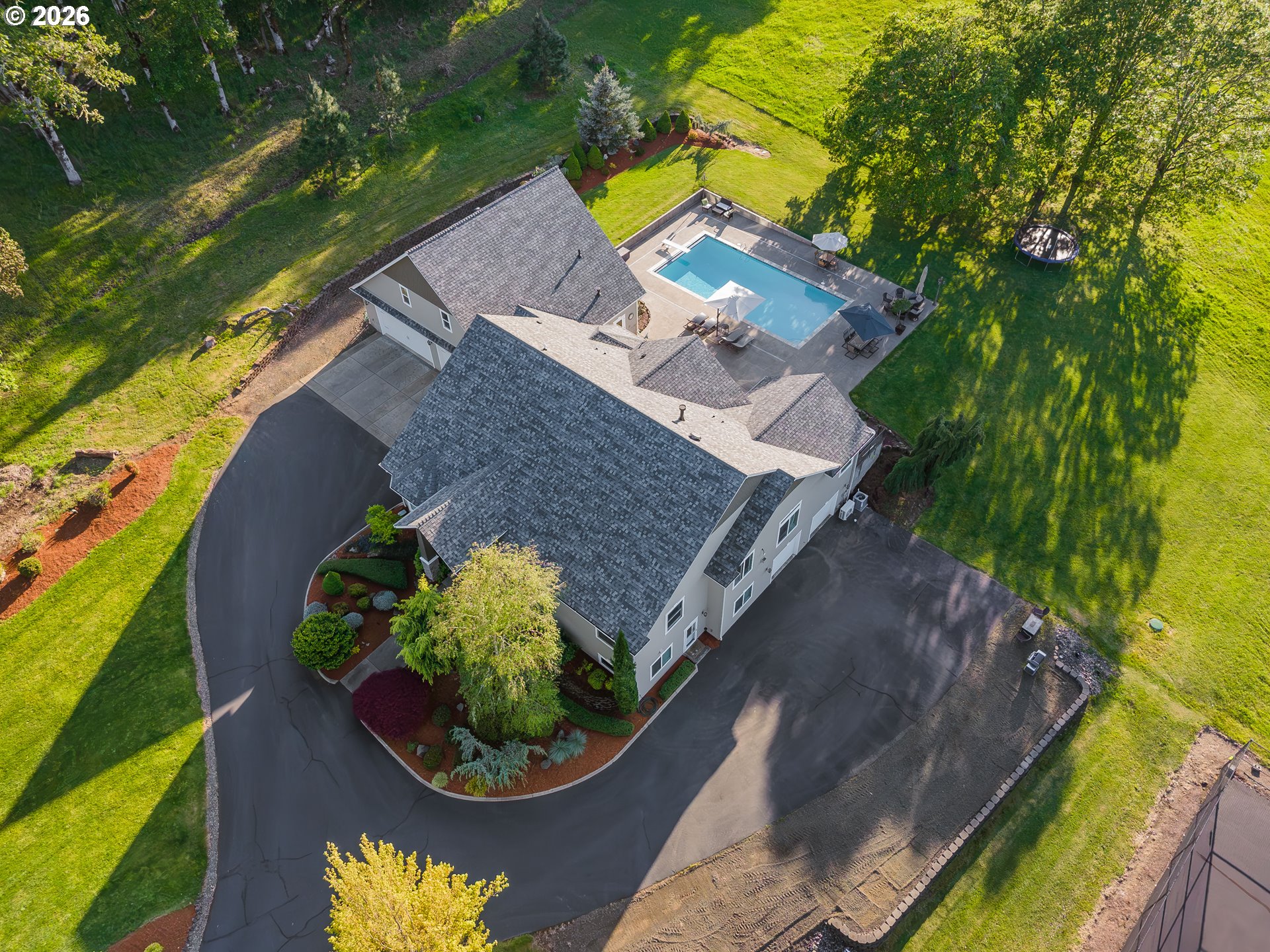 2700 Melrose Road Roseburg, OR 97471 - Photo 39 of 48 a aerial view of a house with garden space and sitting space
