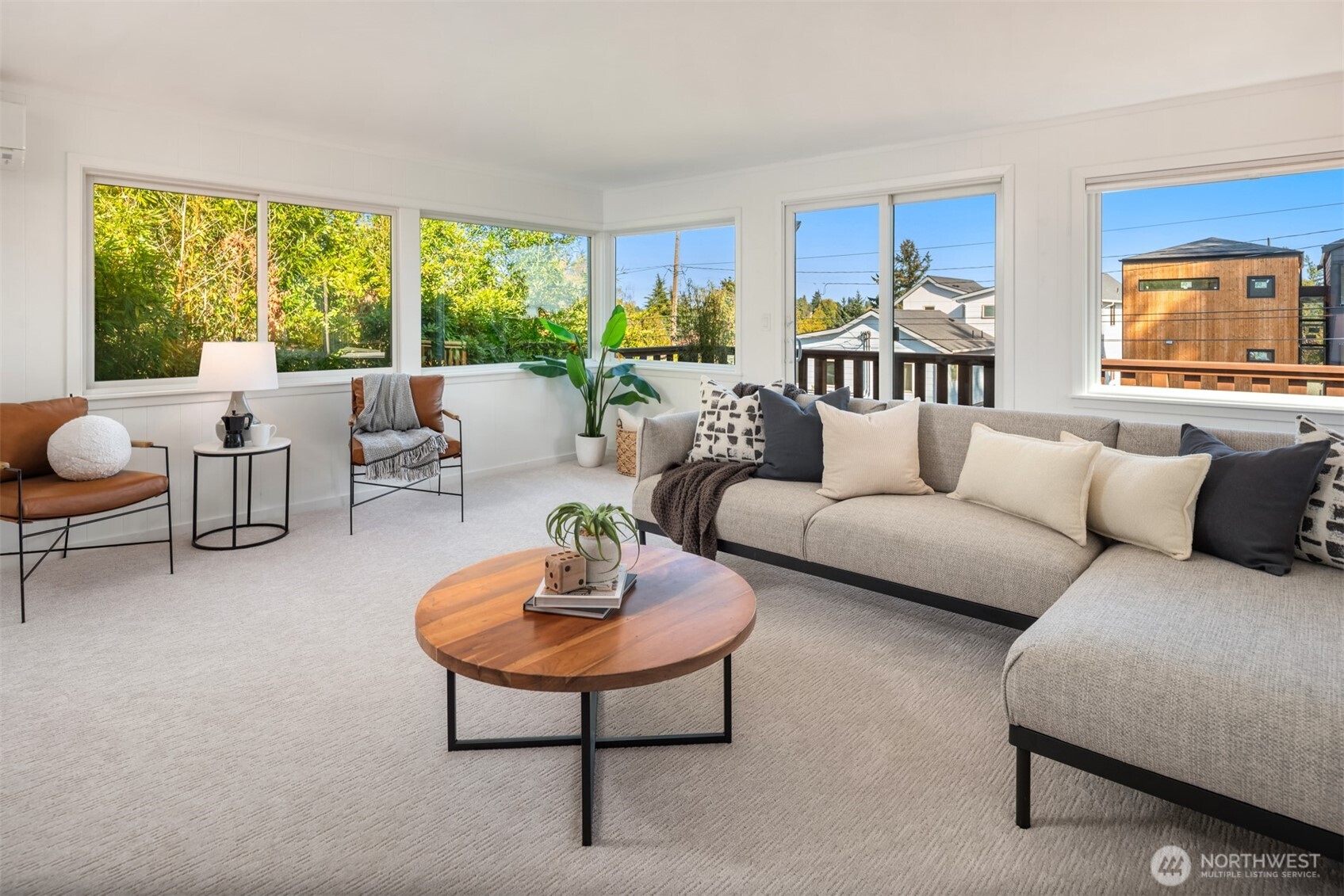 4026 52nd Avenue Southwest Seattle, WA 98116 - Photo 13 of 37 a living room with furniture and a large window