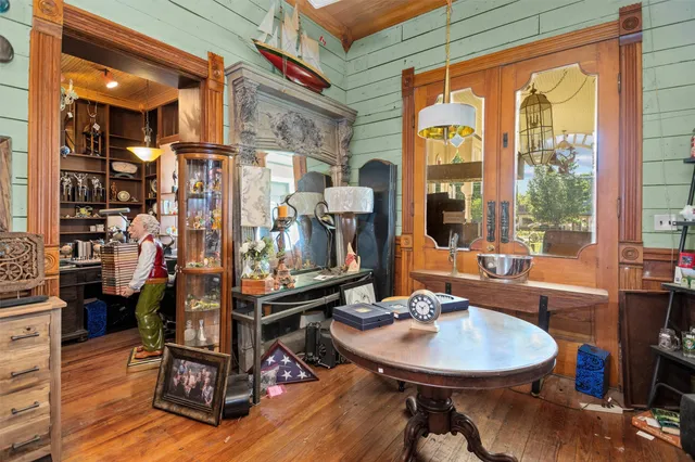 a room with musical instruments