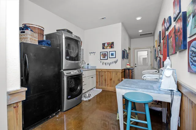 a front view of a door with wooden floor