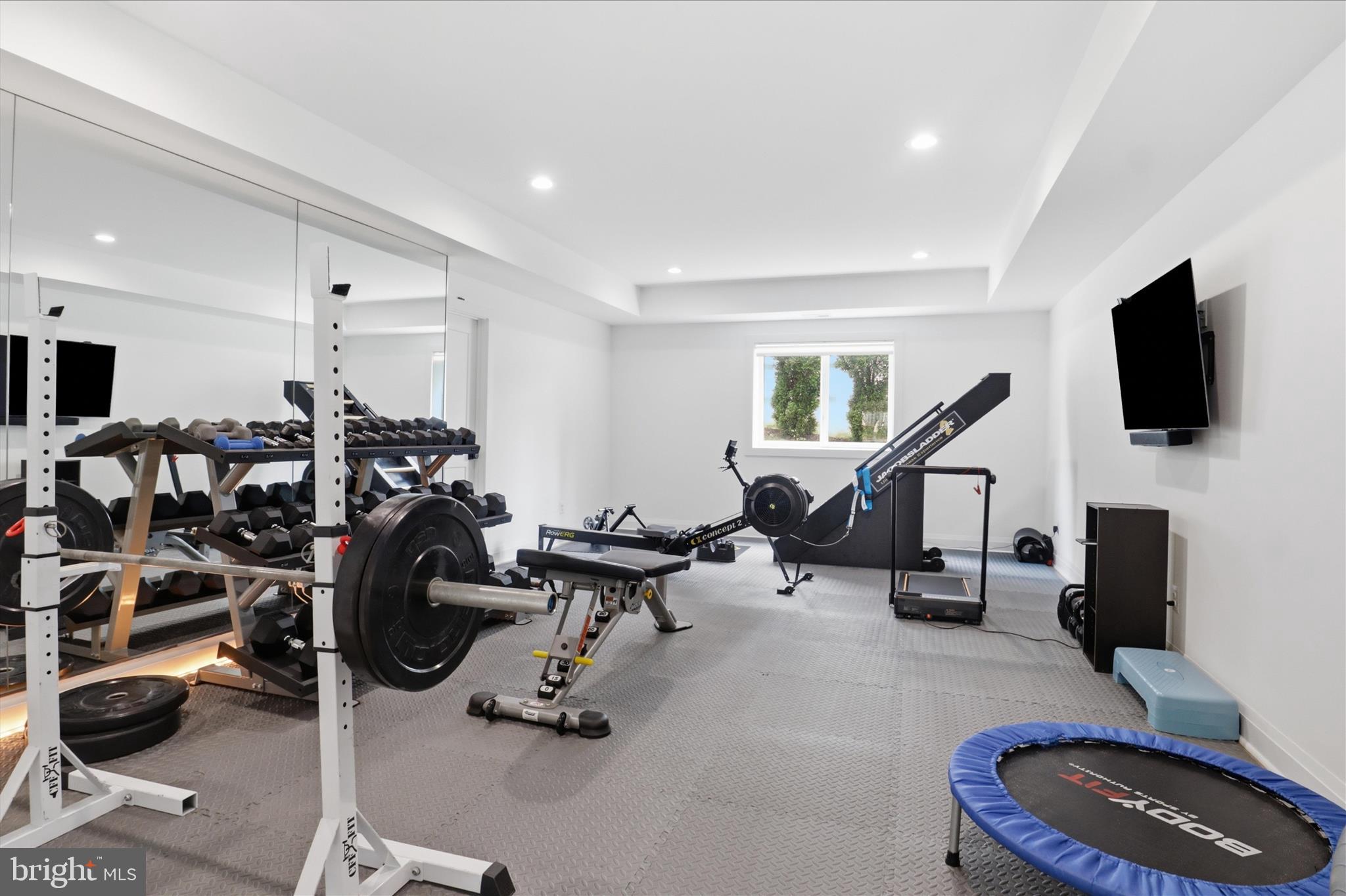 202 Branch Road Southeast Vienna, VA 22180 - Photo 54 of 59 a room with gym equipment and a flat screen tv