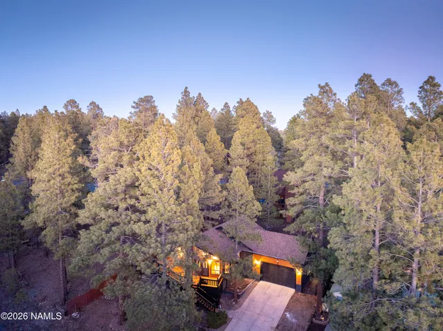 a view of a city with trees in the background