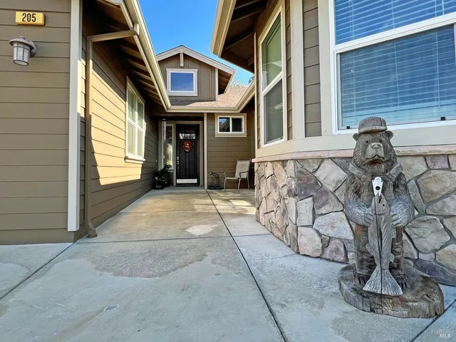 a view of a entryway door front of house