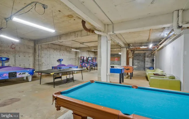 a view of a room with furniture