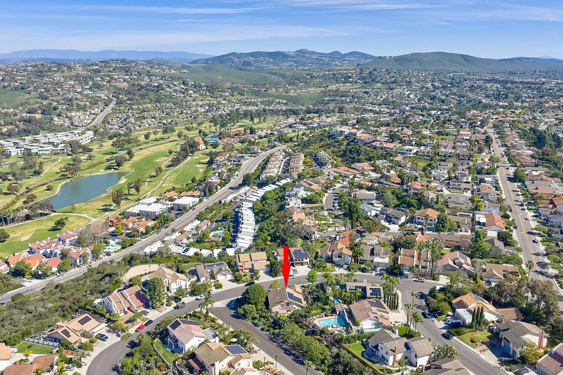 7627 Reposado Drive Carlsbad, CA 92009 - Photo 50 of 54 an aerial view of residential houses with outdoor space and trees