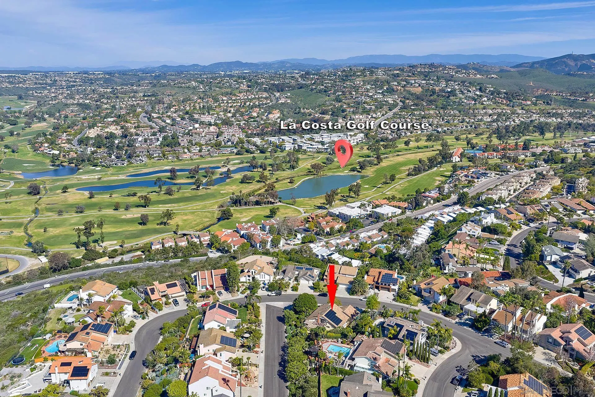 7627 Reposado Drive Carlsbad, CA 92009 - Photo 51 of 54 an aerial view of residential houses with outdoor space and trees