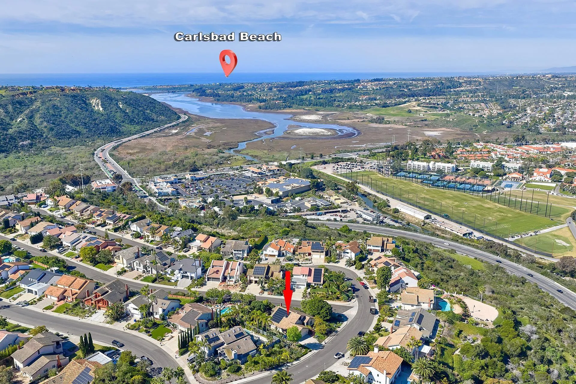 7627 Reposado Drive Carlsbad, CA 92009 - Photo 53 of 54 a view of city and ocean