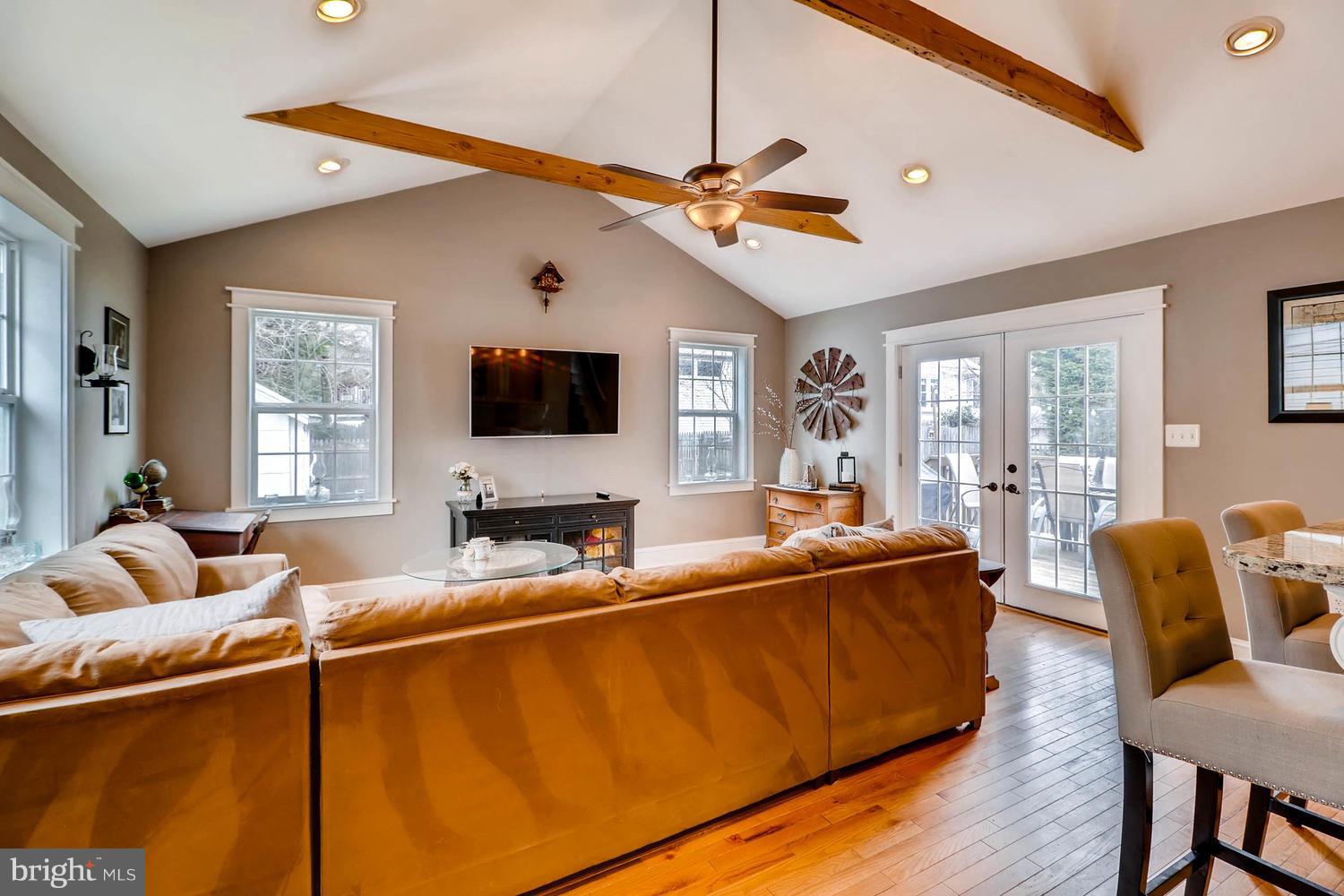 750 Overbrook Road Baltimore, MD 21212 - Photo 4 of 30 Living Room with french doors to deck.