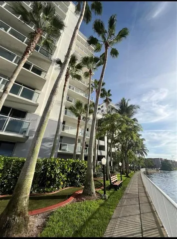 a view of a building with a street