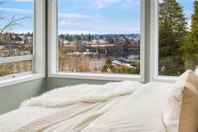a view of living room and microwave