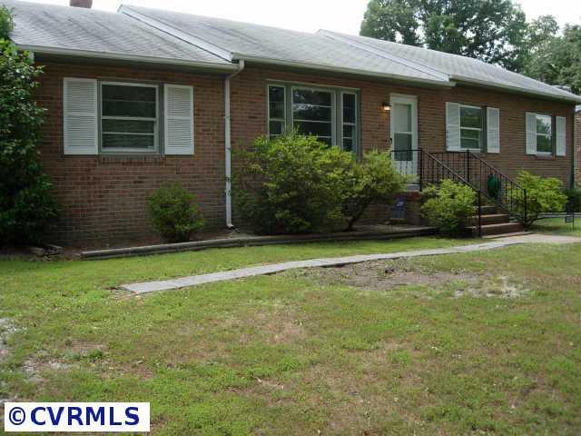 6030 Grinton Road Richmond, VA 23234 - Photo 1 of 8 Exterior Front - Brick Rancher on Corner Lot
