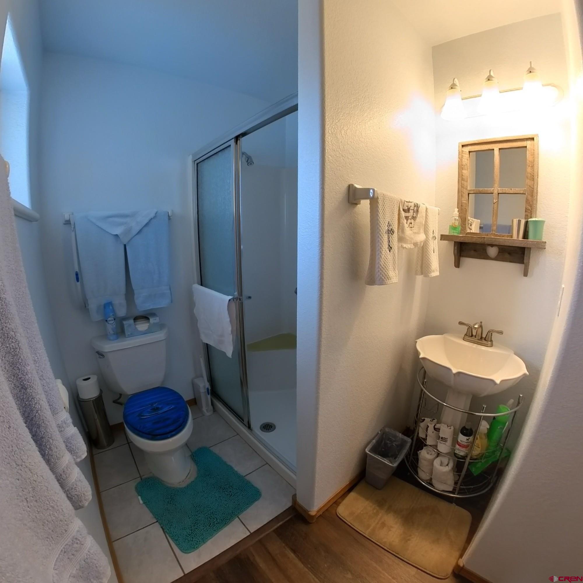 16709 Cedar Lane Cedaredge, CO 81413 - Photo 26 of 35 a bathroom with a toilet and a shower