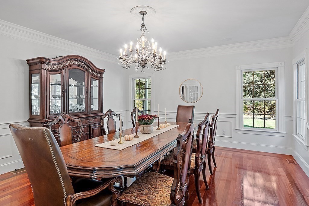 102 Claybrook Road Dover, MA 02030 - Photo 10 of 42 a view of a dining room with furniture window and wooden floor