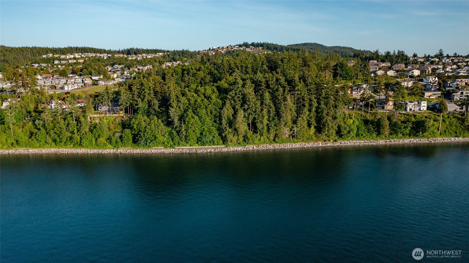 4100 Oakes Avenue Anacortes, WA 98221 - Photo 9 of 22 an aerial view of residential houses with outdoor space and lake view