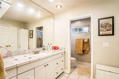 a bathroom with a sink double vanity